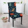 Christmas Tree Reindeer Pattern Print Chair Cover-grizzshop