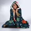 Christmas Tree Reindeer Pattern Print Hooded Blanket-grizzshop