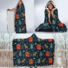 Christmas Tree Reindeer Pattern Print Hooded Blanket-grizzshop