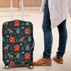 Christmas Tree Reindeer Pattern Print Luggage Cover Protector-grizzshop