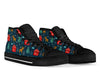 Christmas Tree Reindeer Pattern Print Men Women's High Top Shoes-grizzshop