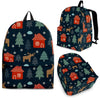 Christmas Tree Reindeer Pattern Print Premium Backpack-grizzshop