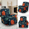 Christmas Tree Reindeer Pattern Print Recliner Cover-grizzshop