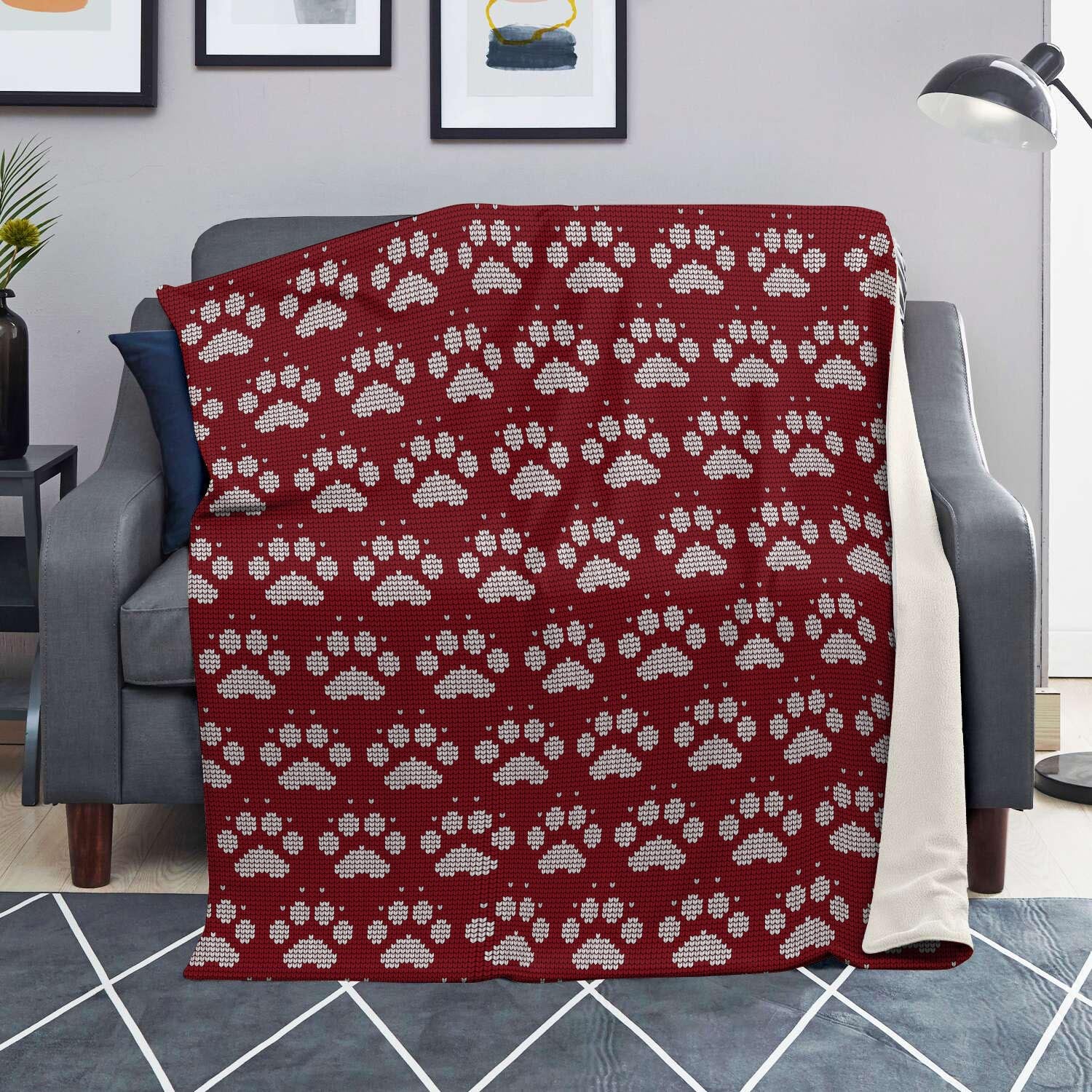 Christmas Ugly Paw Blanket-grizzshop