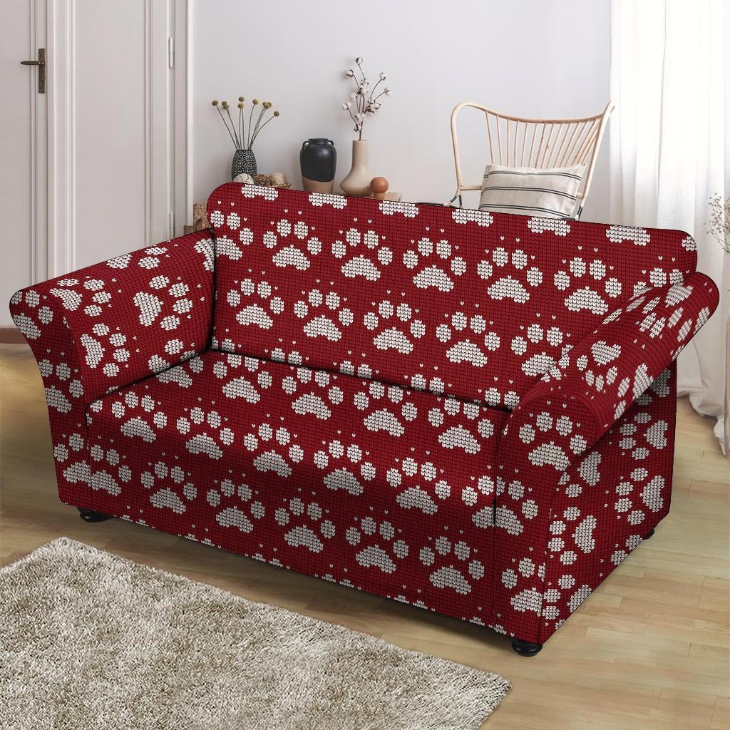 Christmas Ugly Paw Loveseat Cover-grizzshop