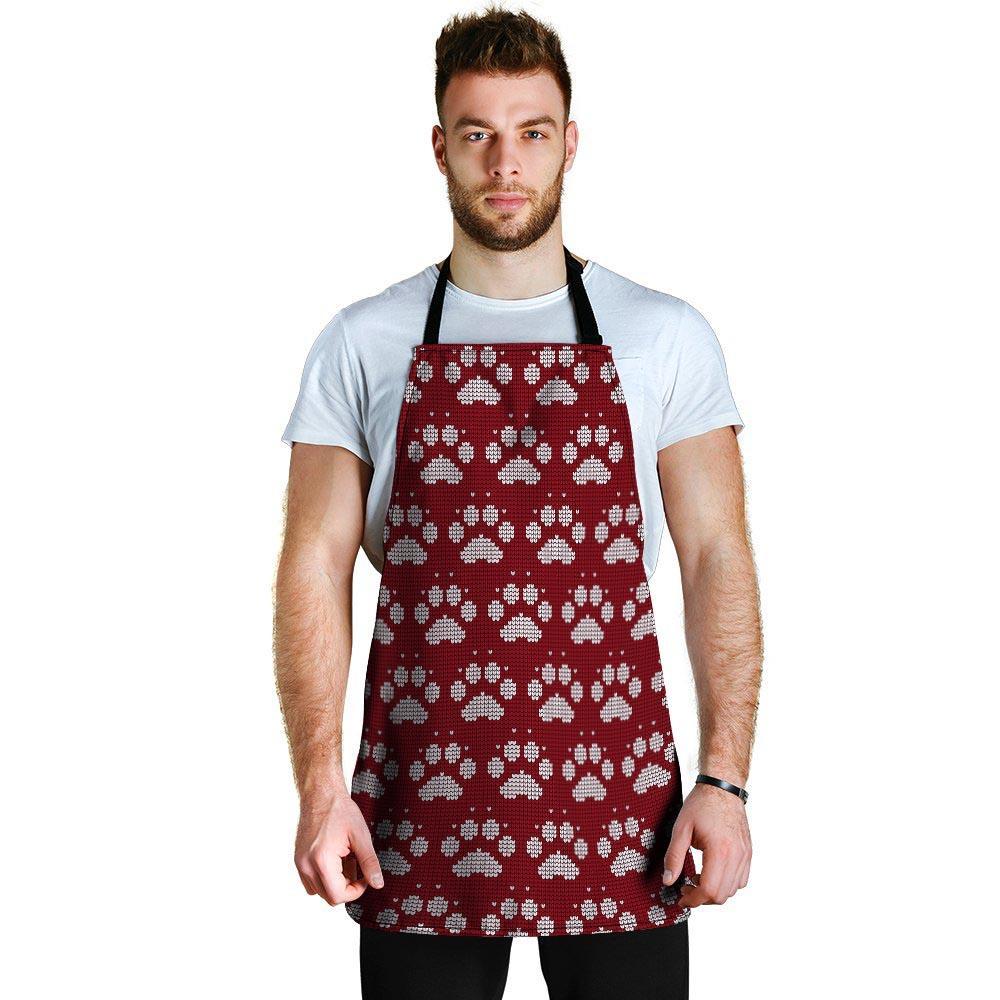 Christmas Ugly Paw Men's Apron-grizzshop