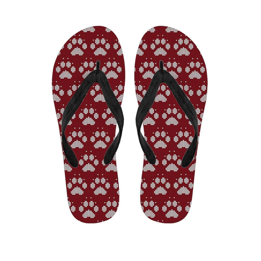 Christmas Ugly Paw Men's Flip Flops-grizzshop