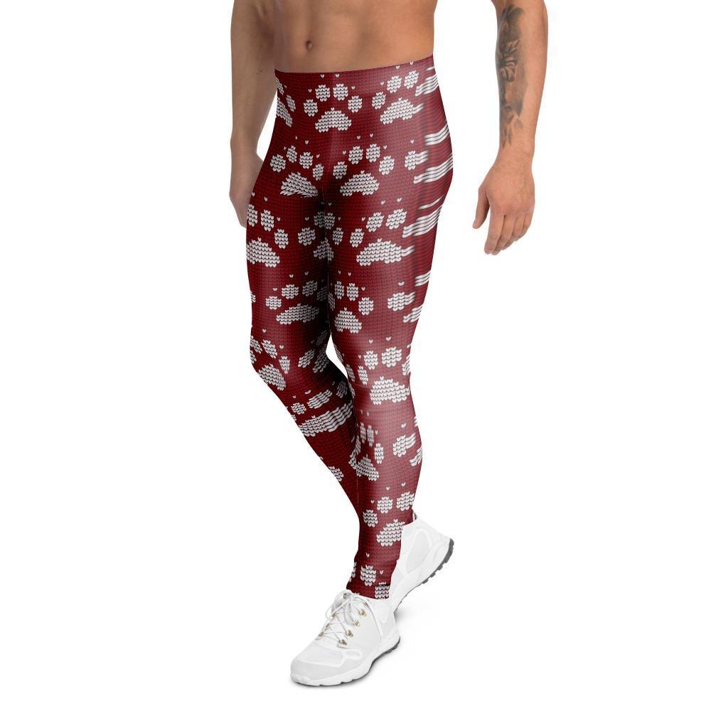 Christmas Ugly Paw Men's Leggings-grizzshop