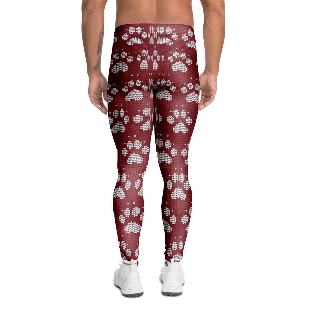 Christmas Ugly Paw Men's Leggings-grizzshop