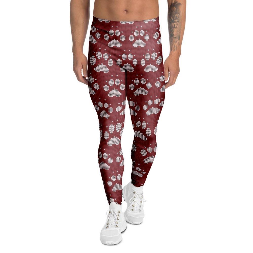 Christmas Ugly Paw Men's Leggings-grizzshop