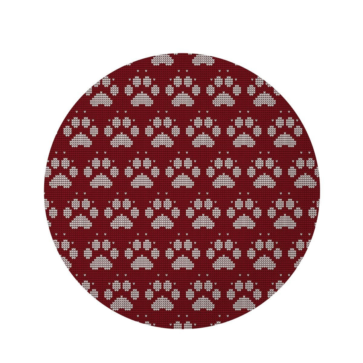 Christmas Ugly Paw Round Rug-grizzshop