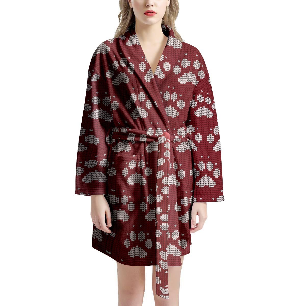 Christmas Ugly Paw Women's Robe-grizzshop