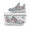 Chrysanthemum And Koi Carp Print Pattern White Athletic Shoes-grizzshop