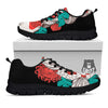 Chrysanthemums And Japanese Koi Print Black Sneaker-grizzshop