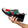 Chrysanthemums And Japanese Koi Print Black Sneaker-grizzshop