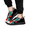 Chrysanthemums And Japanese Koi Print Black Sneaker-grizzshop