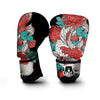 Chrysanthemums And Japanese Koi Print Boxing Gloves-grizzshop