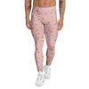 Cigarette And Pink Print Pattern Men's Leggings-grizzshop