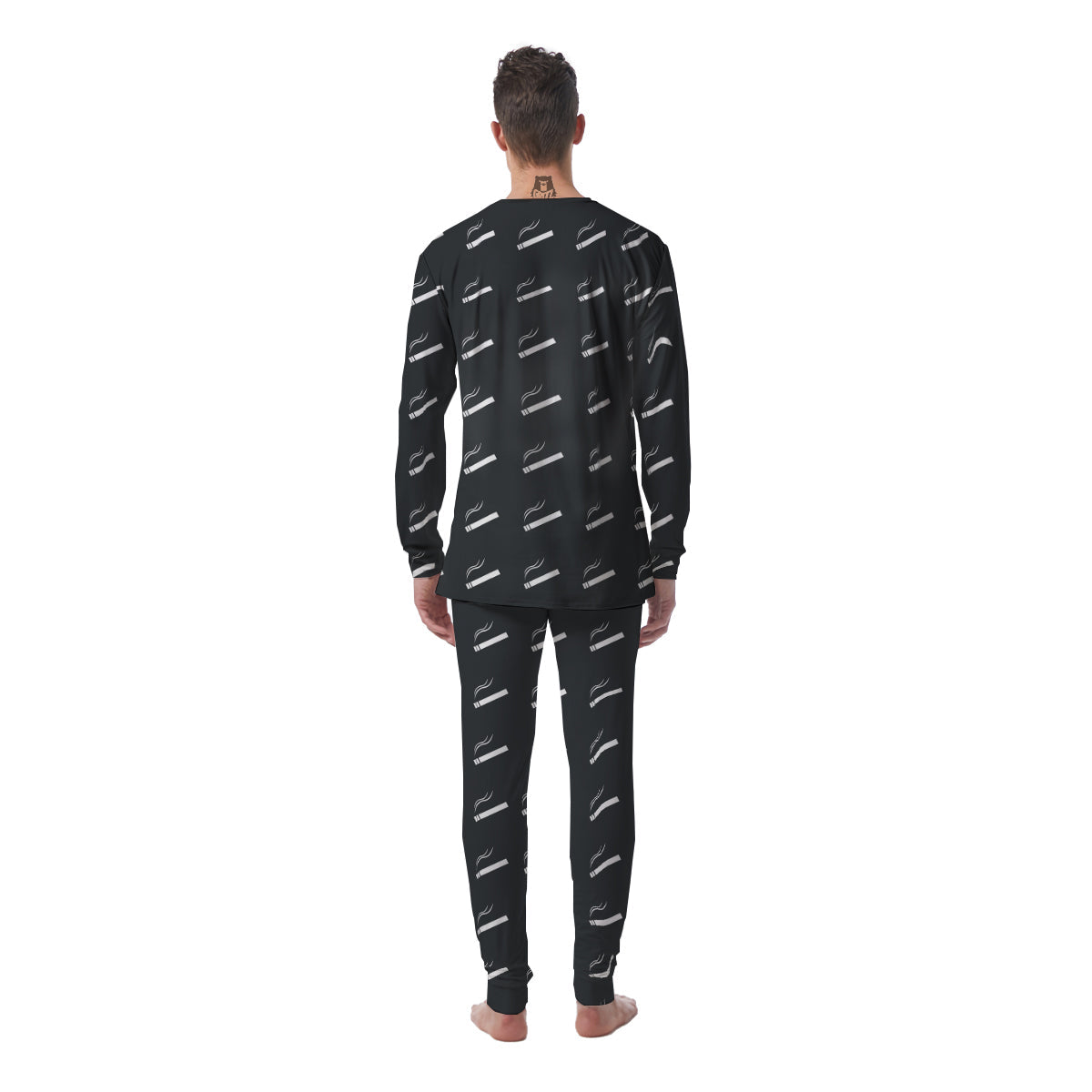 Cigarette Print Pattern Men's Pajamas-grizzshop