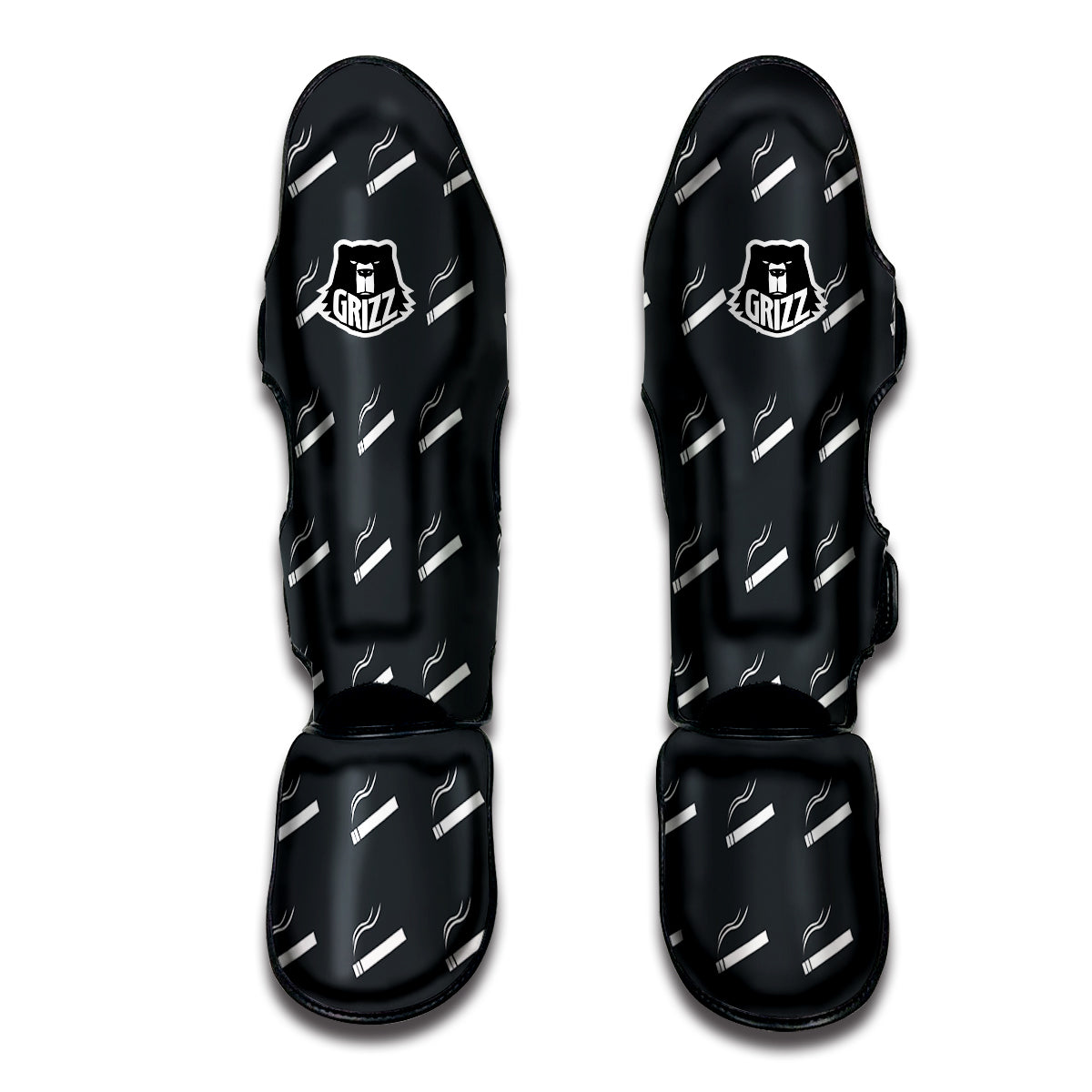 Cigarette Print Pattern Muay Thai Shin Guards-grizzshop