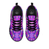 Circle Mandala Purple Print Black Sneaker-grizzshop