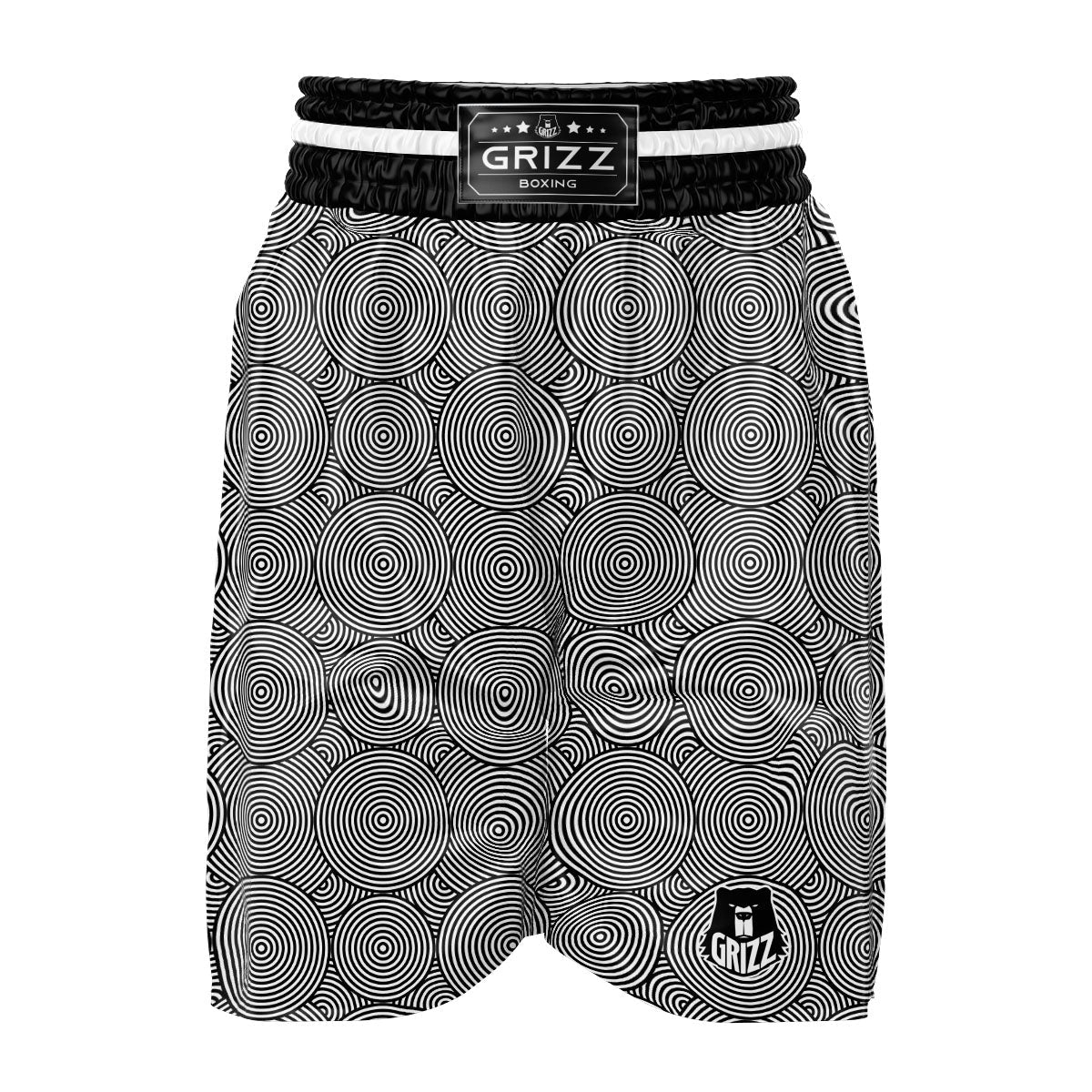 Circle Psychedelic Print Pattern Boxing Shorts-grizzshop