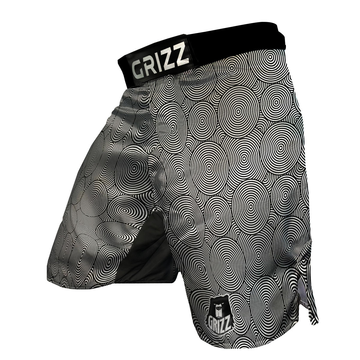 Circle Psychedelic Print Pattern MMA Shorts-grizzshop