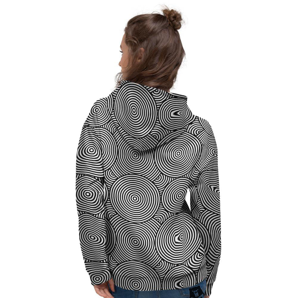 Circle Psychedelic Print Pattern Women's Hoodie-grizzshop