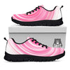 Circle Swirl Pink Print Black Sneaker-grizzshop