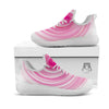 Circle Swirl Pink Print White Athletic Shoes-grizzshop