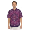 Circle Zodiac Symbols Print Men's Short Sleeve Shirts-grizzshop