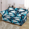 Circling Shark Pattern Print Loveseat Cover-grizzshop