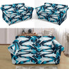 Circling Shark Pattern Print Loveseat Cover-grizzshop