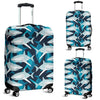 Circling Shark Pattern Print Luggage Cover Protector-grizzshop