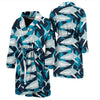 Circling Shark Pattern Print Men Long Robe-grizzshop