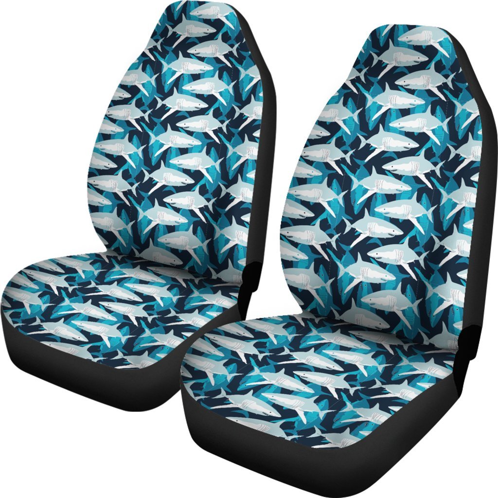 Circling Shark Pattern Print Universal Fit Car Seat Cover-grizzshop