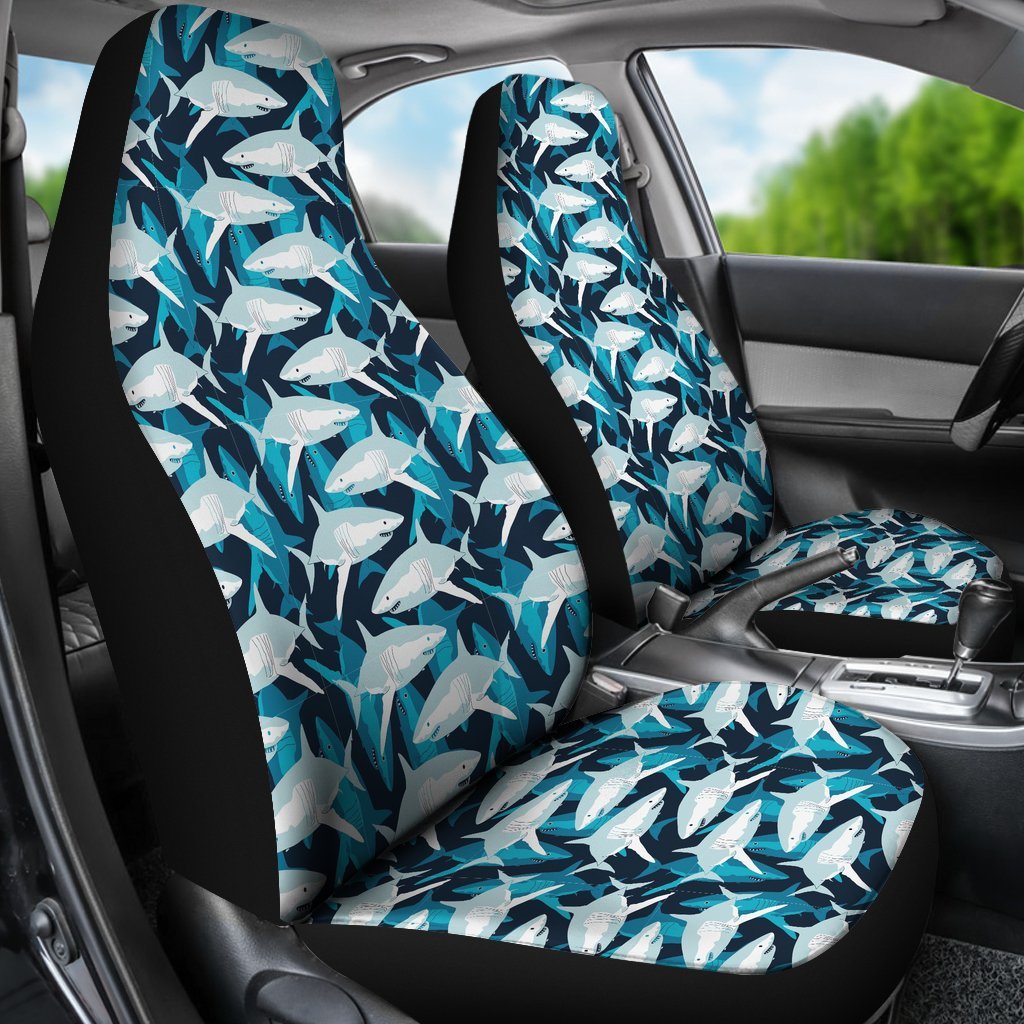 Circling Shark Pattern Print Universal Fit Car Seat Cover-grizzshop