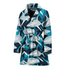 Circling Shark Pattern Print Women Long Robe-grizzshop