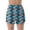 Circling Shark Pattern Print Women's Shorts-grizzshop