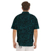 Circuit Black Blue Print Pattern Men's Short Sleeve Shirts-grizzshop