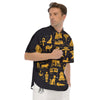 Circular Symbols Of Egypt Print Men's Short Sleeve Shirts-grizzshop