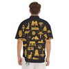 Circular Symbols Of Egypt Print Men's Short Sleeve Shirts-grizzshop