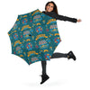 Circus Amusement Park Pattern Print Automatic Foldable Umbrella-grizzshop