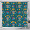 Circus Amusement Park Pattern Print Bathroom Shower Curtain-grizzshop