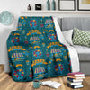 Circus Amusement Park Pattern Print Blanket-grizzshop