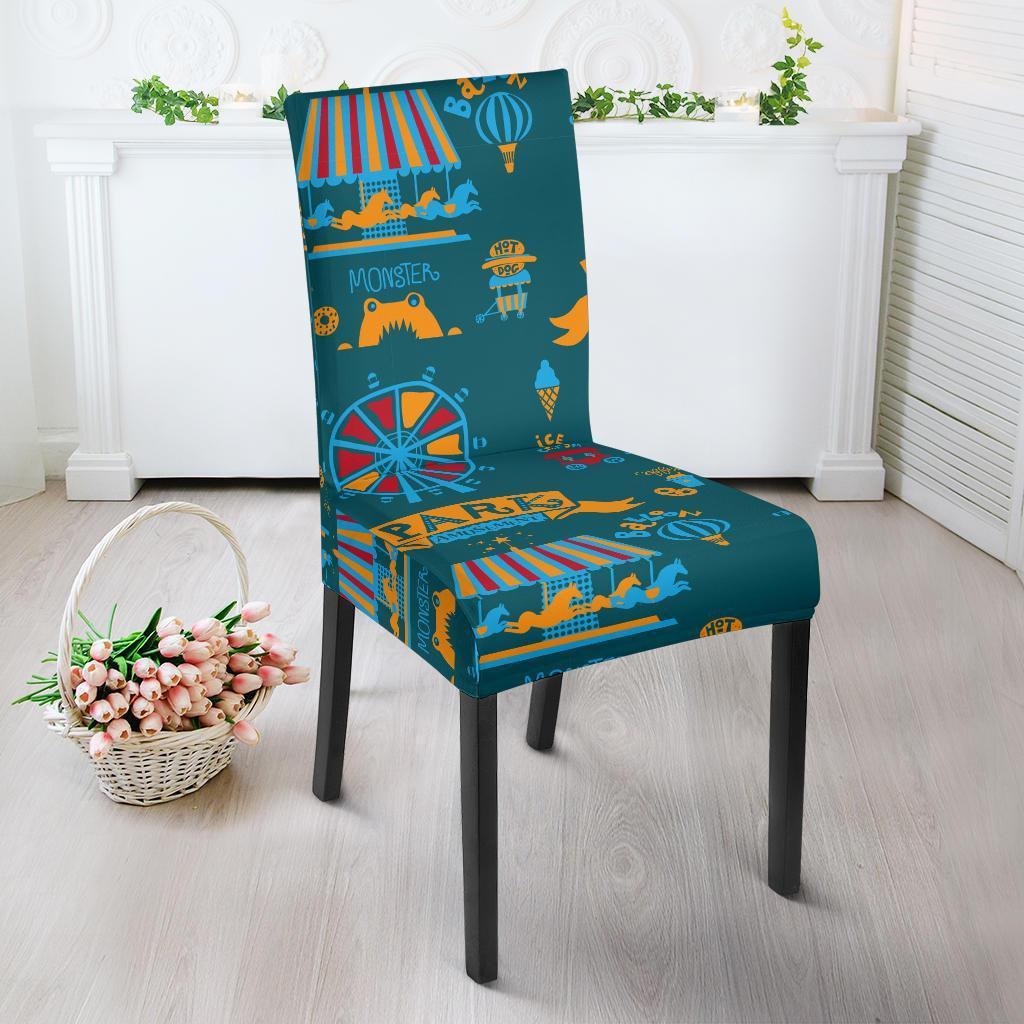 Circus Amusement Park Pattern Print Chair Cover-grizzshop