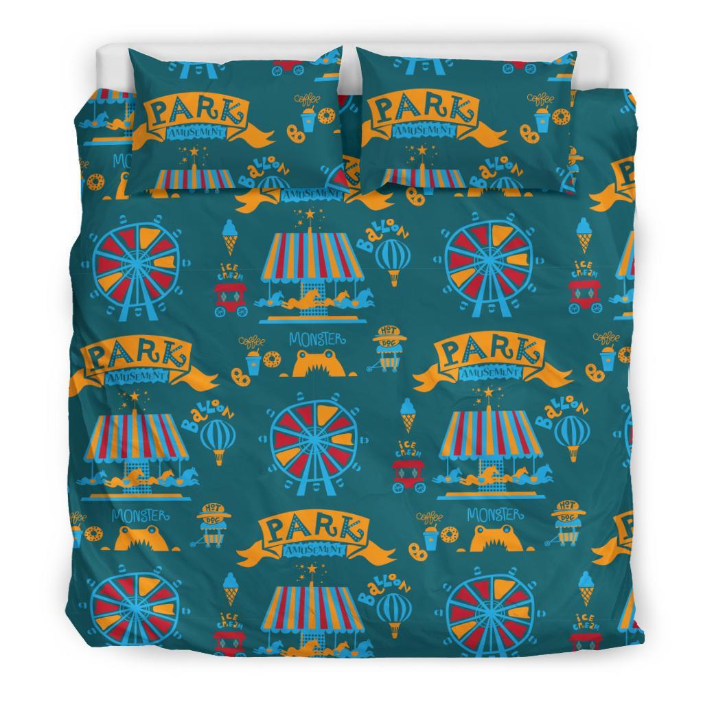 Circus Amusement Park Pattern Print Duvet Cover Bedding Set-grizzshop