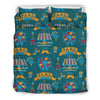 Circus Amusement Park Pattern Print Duvet Cover Bedding Set-grizzshop