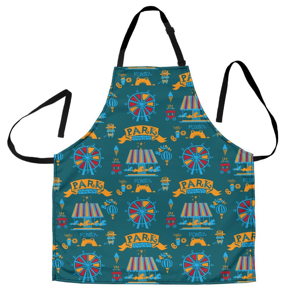 Circus Amusement Park Pattern Print Men's Apron-grizzshop