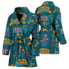 Circus Amusement Park Pattern Print Women Long Robe-grizzshop